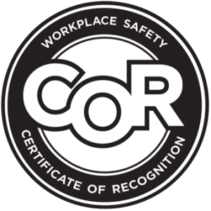 Certificate of Recognition - Workplace Safety